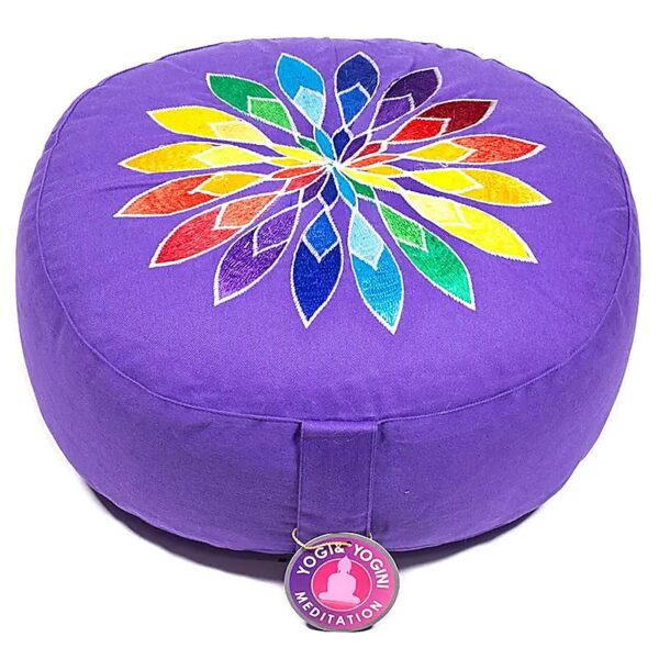 Almofada de Meditação Flor Multicolorida